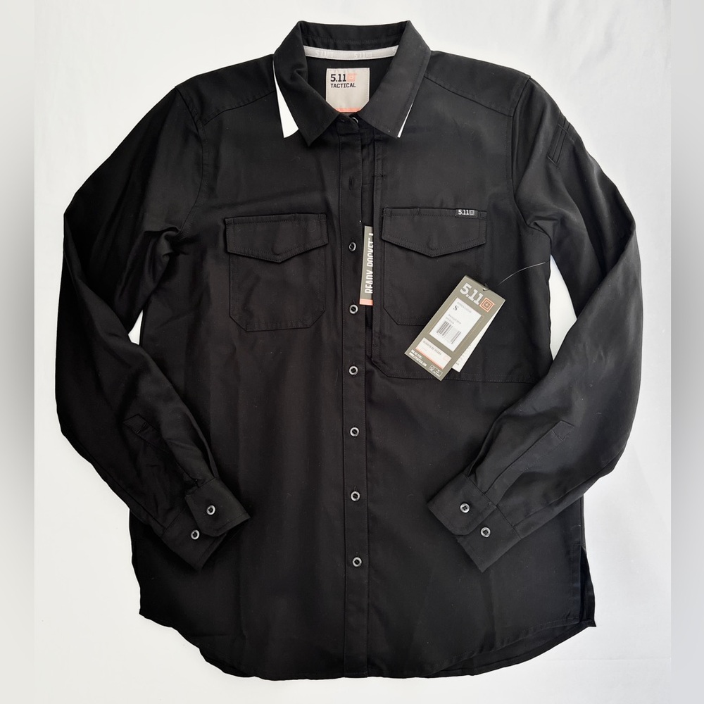 NWT 5.11 Tactical Women’s Nikita Outdoor Long-Sleeve Button-Up Shirt Color Black